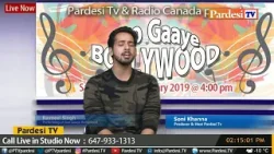 Aao Gaaye Bollywood live interview withRavneel Singh with Host Soni Khanna on Pardesi Tv