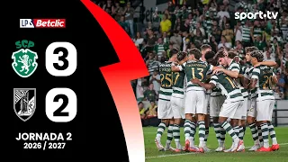 Resumo: Sporting 3-2 Vitória SC - Liga Portugal Betclic | sport tv