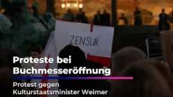 Proteste bei Buchmesseröffnung Proteste bei Buchmesseröffnung