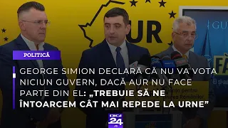 George Simion declară că nu va vota niciun Guvern, dacă AUR nu face parte din el