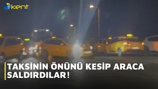 THEY CUT OFF THE TAXI AND ATTACKED THE VEHICLE!