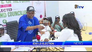 EDSIEC Issues Certificates Of Return To elected Chairmen, Councilors In Saturday's  Election