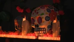 Dia de Los Muertos altar set up on Auraria campus