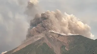 Fuego Volcano in Guatemala registered increases in its eruptive activity