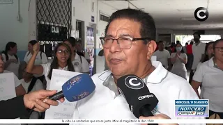 Miguel Paz Barahona health center staff demand fair salary increase