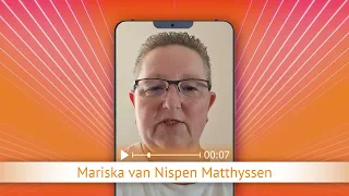 TV Oranje app video message - Mariska van Nispen Matthyssen