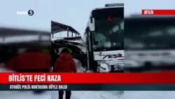 Bitlis'te Feci Kaza | Otobüs Polis Noktasına Böyle Daldı
