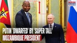 Russia's Putin Shakes Hands With 'SUPER TALL' Mozambique President, 'Height Dirreence' Goes Viral