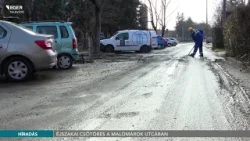 Éjszakai csőtörés a Malomárok utcában - 2026.02.27. Éjszakai csőtörés a Malomárok utcában - 2026.02.27.