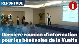 Final briefing for the Vuelta volunteers