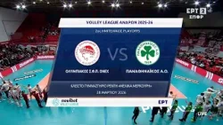 Volley League Ανδρών 2025-2026 | Ολυμπιακός - Παναθηναϊκός | 2ος Ημιτελικός | Highlights