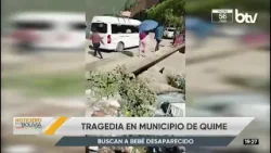 Buscan a un bebé desaparecido tras la caída de minibús a un río en Quime Buscan a un bebé desaparecido tras la caída de minibús a un río en Quime
