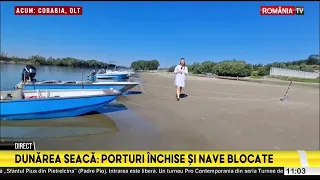 The Danube is drying up, ports are closed, and ships are stranded