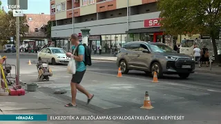 Korszerű jelzőlámpás gyalogátkelőhely épül szeptemberre a buszpályaudvarnál - 2026.08.27.