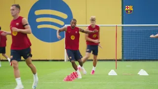 Barça completes its first double training session of the 2026/27 preseason