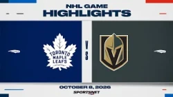 NHL Highlights | Maple Leafs vs. Golden Knights - October 8, 2026