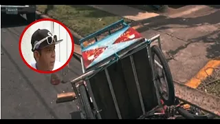 Shaved ice vendor has a miraculous escape after jumping from his cart in Managua
