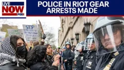 Israel-Hamas war protests: Police in riot gear after 40+ arrests made at Yale  | LiveNOW from FOX