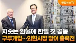 치솟는 환율에 한일 첫 공동 구두개입…외환시장 방어 총력전 / 연합뉴스TV (YonhapnewsTV)