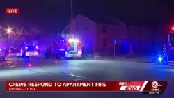 Kansas City firefighters respond to apartment fire at 9th and Park