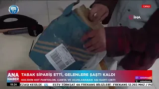 Tabak sipariş etti, koliden çıkanlara şaştı kaldı!