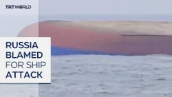 Russia blamed after drone attack sinks ship in Black Sea