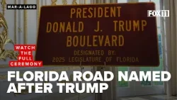 Full dedication ceremony: Stretch of Palm Beach road renamed 'President Donald J. Trump Boulevard'