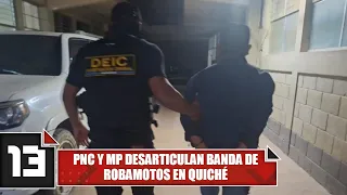 PNC and Public Ministry dismantle motorcycle theft ring in Quiché