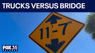 Melbourne weighs fines after trucks repeatedly strike low bridge