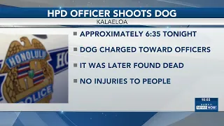 HPD says officer discharged firearm at ‘large pit bull’ in Kalaeloa