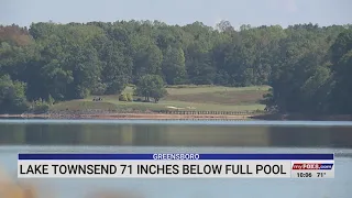 Lake Townsend over 5 feet below full