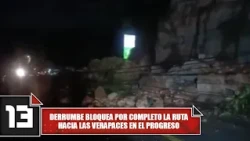 Landslide completely blocks the route to Las Verapaces in El Progreso