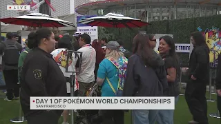 Fans arrive at Moscone Center for Pokémon World Championships