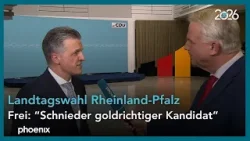 Landtagswahl Rheinland-Pfalz: Kanzleramtsminister Thorsten Frei (CDU) zu den ersten Hochrechnungen