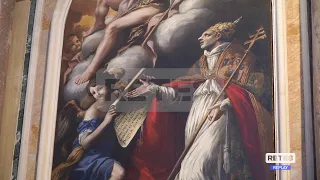 L’Aquila - La tela di Celestino V torna a Collemaggio