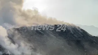 I vihet sërish flaka vendgrumbullimit të mbetjeve në Kameras/ Tymi  mbulon nga Mamurrasi në Kamëz