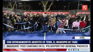 CINCO TV - GENERAL PACHECO UNVEILS NEW TENNIS COURTS