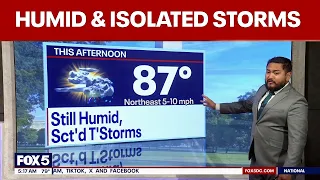 DC weather: Warm, humid Friday with chance of isolated thunderstorms