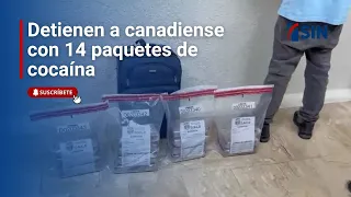 Detienen a canadiense con 14 paquetes de cocaína