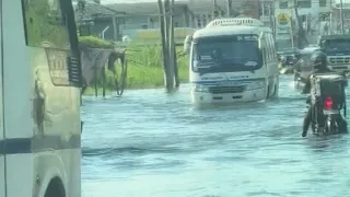 Public transportation sa ilang bahagi ng Pampanga, apektado pa rin ng baha