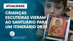Crianças escuteiras em Fátima para itinerário de fé
