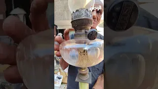 The Largest Crystal and Bronze Kerosene Lamp, Over 100 Years Old