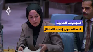 المجموعة العربية: نرفض الاستيطان وفرض السيادة الإسرائيلية على الأراضي المحتلة