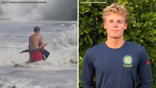 Lifeguard in viral Santa Cruz surf rescue gains recognition as officials highlight beach safety