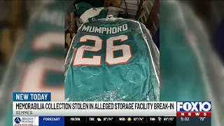 Memorabilia collection stolen in alleged storage facility break-in