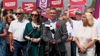 The Left's press conference in Bielawa