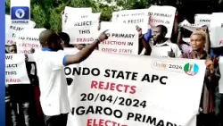 Ondo APC Youths Protest Aiyedatiwa's Emergence As Winner Of Primary Election