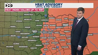 DFW Weather: Heat advisory until Tuesday evening in 14 day forecast