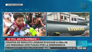 "Gracias a Dios estamos bien": Joven relata el terror que vivieron atrapados tras colapso bodegas.