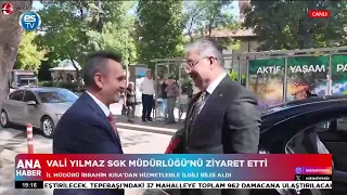Vali Yılmaz, SGK Müdürlüğünü ziyaret etti